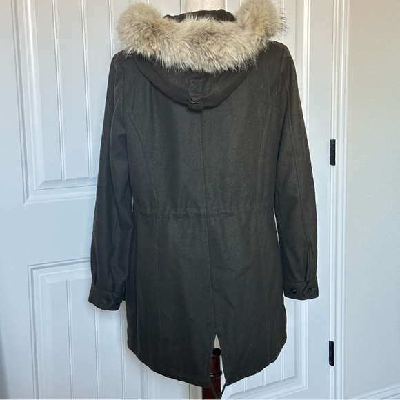 Real Fur Wool Blend 10 Duffle Coat 10 - Picture 2 of 13